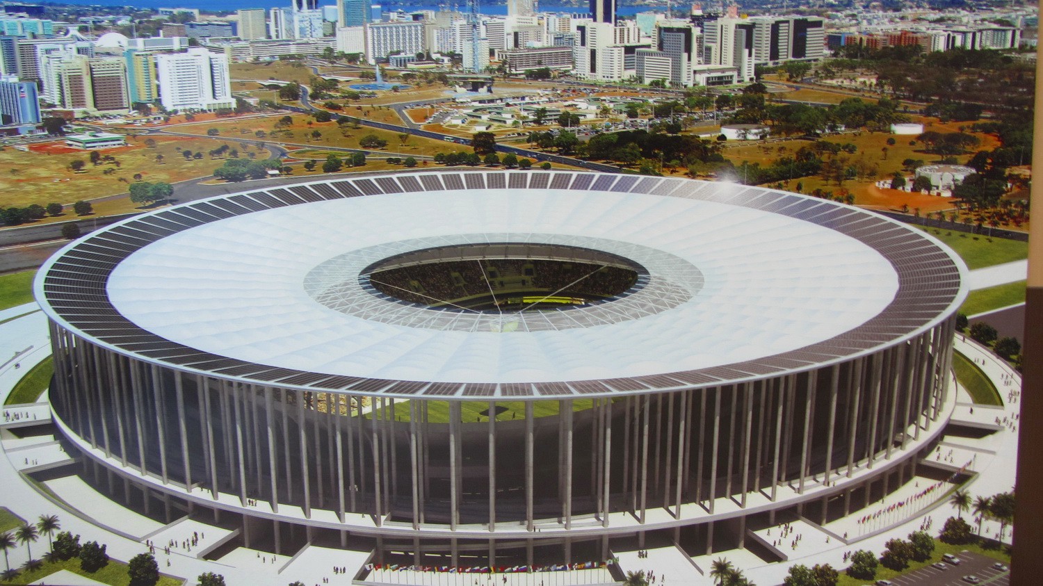 Model of the new stadium for the next soccer world championship 2014